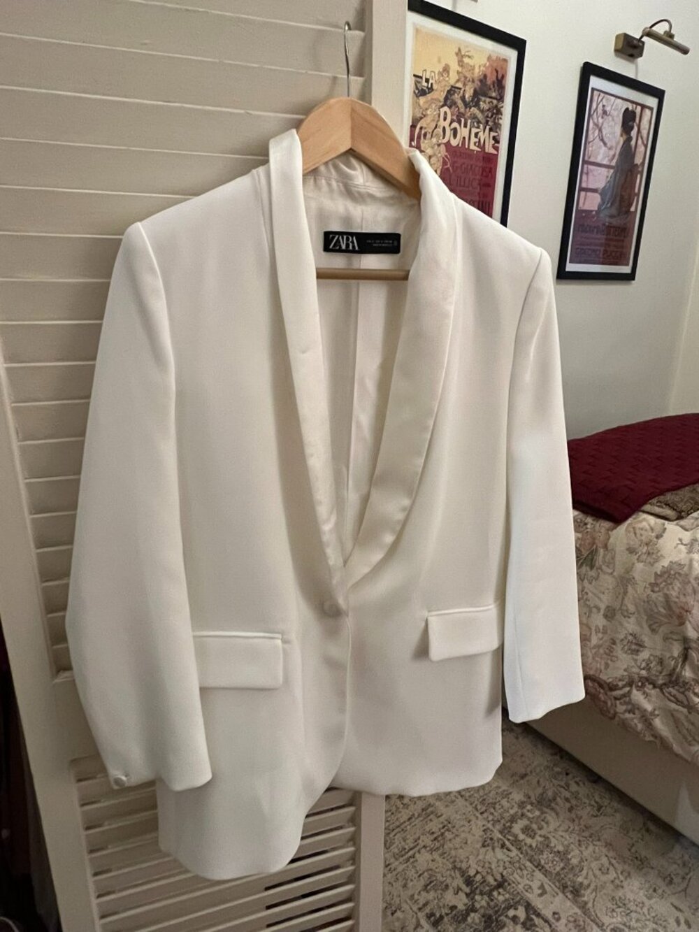Oversized Satin Tuxedo Inspired Blazer
